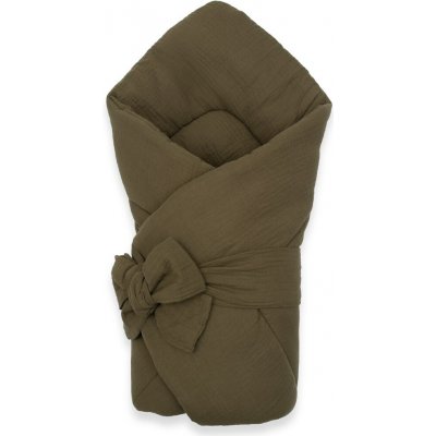 New Baby Mušelínová šněrovací zavinovačka olive – Hledejceny.cz