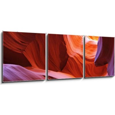 Obraz 3D třídílný - 150 x 50 cm - Scenic canyon Antelope Scénický kaňon antilopa – Zboží Mobilmania