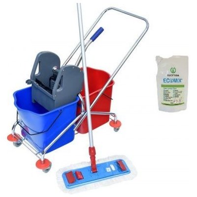 Eastmop Úklidový vozík 2 x 17 l + kompletní mop 40 cm Fliper + Apple Floor – Zboží Mobilmania