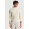 Pánský rolák Gant Textured Cotton Half Zip Cream