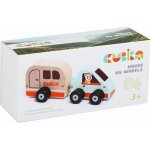 CUBIKA 15368 Auto s karavanem dřevěná hračka s magnetem 2 ks – Sleviste.cz