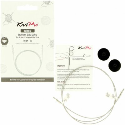 KnitPro lanko GlideX ocelové celková délka 100cm – Hledejceny.cz