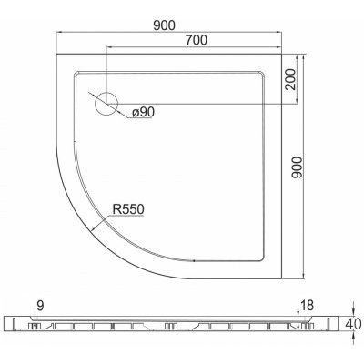 Mereo SMC 90 x 90 cm CV01NS – Sleviste.cz