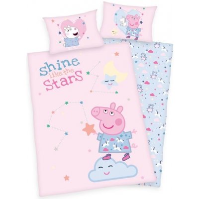 Herding povlečení Peppa Pig Stars 100 x 135 , 40 x 60 cm – Zbozi.Blesk.cz