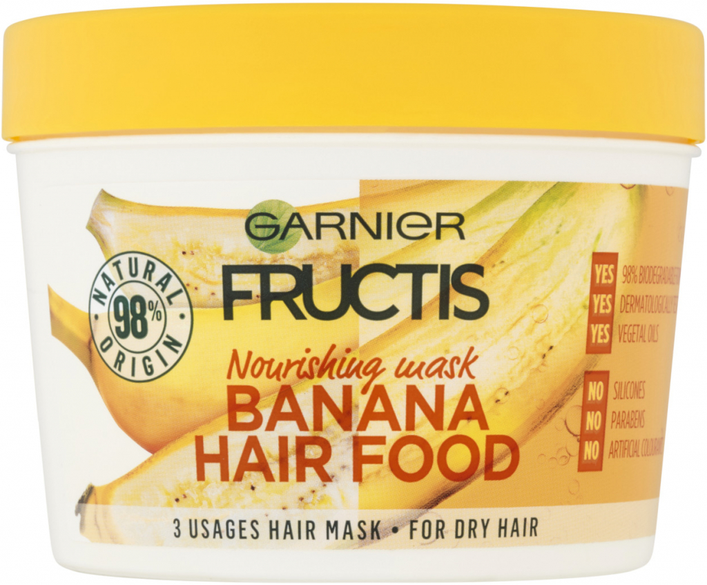 Garnier Fructis Banana Hair Food Maska na vlasy vyživuje suché vlasy 390 ml  od 148 Kč - Heureka.cz