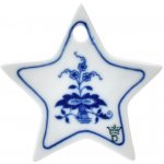 Český porcelán Vánoční ozdoba hvězdička cibulový porcelán 18302 – Hledejceny.cz