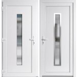OknaDvereNaMiru.cz Vchodové dveře INOX Hana Bílá / Bílá 100 x 210 cm – Hledejceny.cz