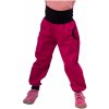 Kojenecké kalhoty a kraťasy JOŽÁNEK Jarní letní dětské softshellové kalhoty růžové