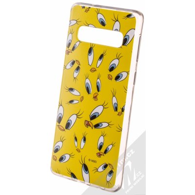 Pouzdro Warner Bros Looney Tunes Tweety 006 TPU ochranné silikonové s motivem Samsung Galaxy S10 žluté – Zboží Mobilmania