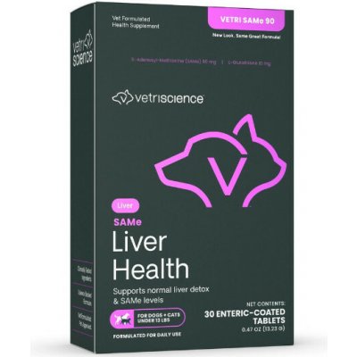 VetriScience Vetri SAMe Liver Health na játra pro psy a kočky 90 mg 30 tbl – Hledejceny.cz