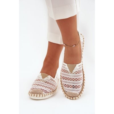 Boto Dámské Krajkové Espadrilky S Síťkou Bílé Faylira bílá – Zboží Dáma