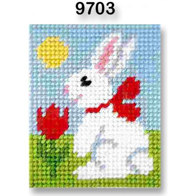 VTC Vyšívací sada s předtištěným motivem 70262/9703 králíček modrá 17x20,5cm – Hledejceny.cz