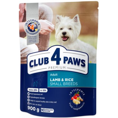 Club4Paws Premium Lamb and rice for adult dogs of small breeds 900 g