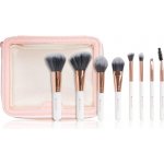 Brushworks Exclusive Makeup Brush and Bag Set kosmetická taška 1 ks + konturovací štětec 1 ks + štětec na tvářenku 2 ks + štětec na make-up 1 ks + šikmý štětec na oční stíny 1 ks + kulatý štětec na oč – Zbozi.Blesk.cz