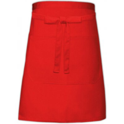 Link Kitchen Wear Pekařská zástěra s kapsou X964T Red 90x50cm – Hledejceny.cz