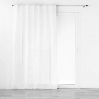 Douceur d'intérieur Záclona se skrytými poutky HALTONA, 140 x 240 cm, bílá bílá – Zboží Mobilmania