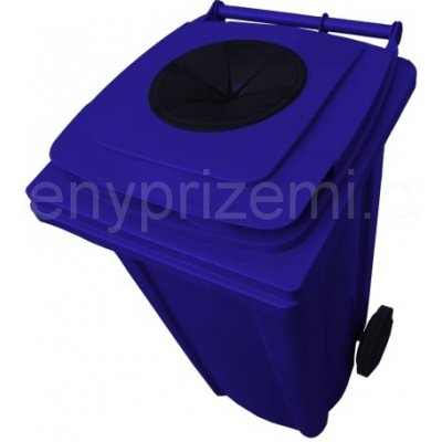 Naodpad popelnice 120 l modrá s vhozem – Zboží Mobilmania