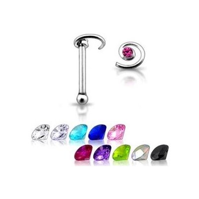 Šperky4U stříbrný piercing do nosu spirála N01026-G – Sleviste.cz