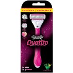 Wilkinson Sword Quattro + 4 ks hlavic – Zboží Dáma