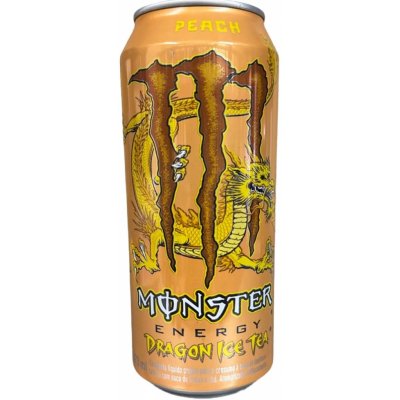 Monster Dragon Energetický čajový nápoj s příchutí broskve 473 ml