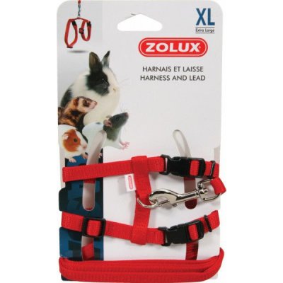 Zolux Postroj a vodítko pro králíka XL červené – Zboží Mobilmania