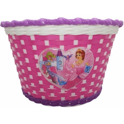 Spin košík dětský na řidítka růžovábílá fialová – Zbozi.Blesk.cz