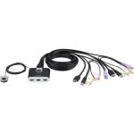 Aten CS-692 DataSwitch 2:1 (kláv.,HDMI,myš,audio) USB, s kabely, DO – Zboží Živě