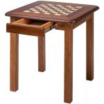 Šachový stůl se šuplíkem a figurkami mahagon – Zboží Mobilmania