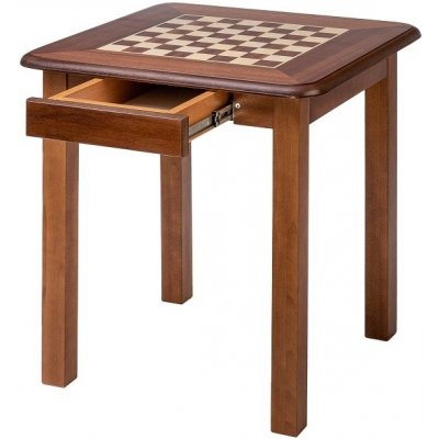 Šachový stůl se šuplíkem a figurkami mahagon – Zboží Dáma