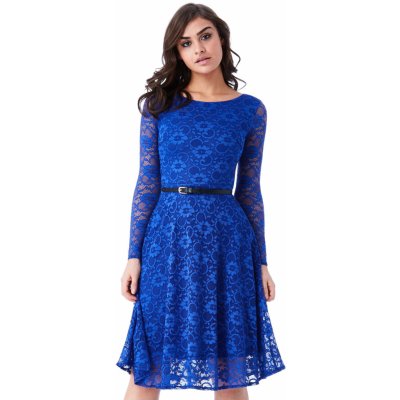 CityGoddess krajkové šaty Amalie královská modrá – Zboží Mobilmania