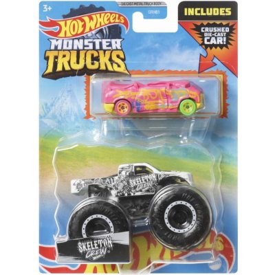 Mattel Hot Weels® Monster Trucks s angličákem Skeleton Crew HDC01