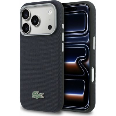 Lacoste PVC Petit Pique Semi Wrap MagSafe Kryt pro iPhone 17 Pro Max Navy – Zboží Mobilmania