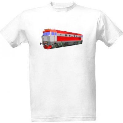 Tričko s potiskem Lokomotiva T478.1008 pánské bílá – Zboží Dáma