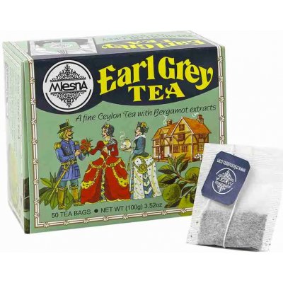 Mlesna Earl Grey Zelený čaj s bergamotovým extraktem porcovaný 50 ks