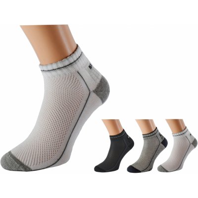 Kotníkové pracovní ponožky EMIL Světle šedé, EUR 39-41 (UK 6-7)