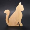 Dekorace Amadea dřevěná dekorace kočka sedící masivní dřevo 15x125x25