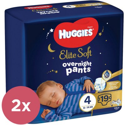 HUGGIES Elite Soft Pants OVN 4 2 x 19 ks – Zboží Mobilmania