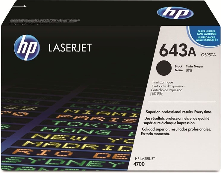 HP 643A originální tonerová kazeta černá Q5950A