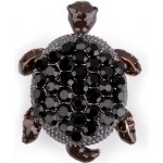 Prima-obchod Brož s broušenými kamínky želva 2 jet 118884 – Zboží Dáma