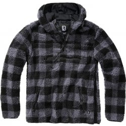 Brandit pulovr Teddyfleece Worker Pullover černá | šedá