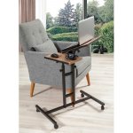 Asir | Polohovatelný stůl GLEN 87 x 67 cm hnědá/černá | AS0588 – Zboží Dáma