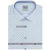 Pánská Košile AMJ Comfort fit košile s krátkým rukávem modrý vzor