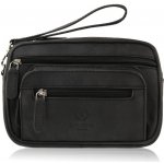 Paolo Peruzzi pánská kožená etue vintage černá hladká – Zboží Dáma