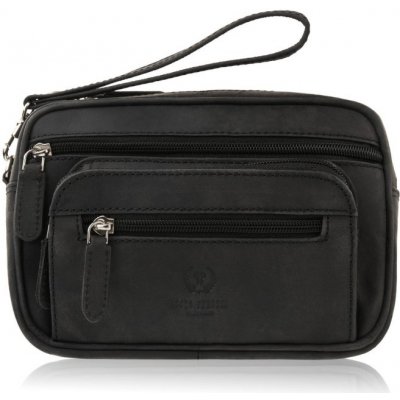 Paolo Peruzzi pánská kožená etue vintage černá hladká – Zboží Dáma