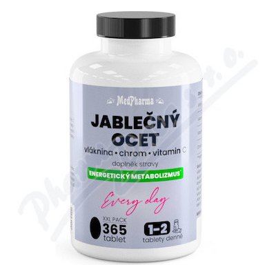MedPharma Jablečný ocet vláknina chrom vit.C 365 tablet – Hledejceny.cz