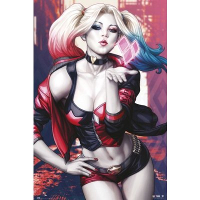 Plakát, Obraz - Harley Quinn - Kiss, 61 × 91.5 cm – Zboží Dáma
