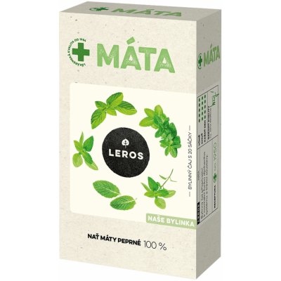 Leros Máta bylinný čaj přispívá k normální funkci dýchací soustavy i k dobrému trávení 20 x 1,5 g – Hledejceny.cz