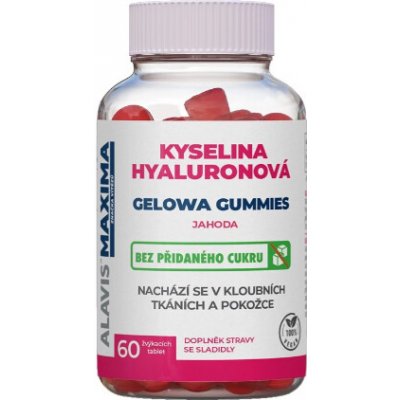 Alavis Maxima Kyselina hyaluronová Gummies jahoda 60 tablet – Hledejceny.cz