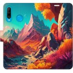 Pouzdro iSaprio Flip s kapsičkami na karty - Colorful Mountains Huawei P30 Lite – Zbozi.Blesk.cz