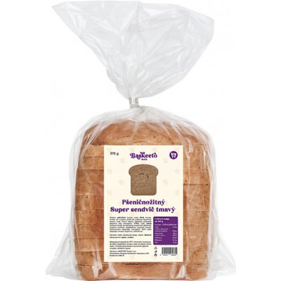 Baskeeto Pšeničnožitný Super sendvič, tmavý 375g – Sleviste.cz